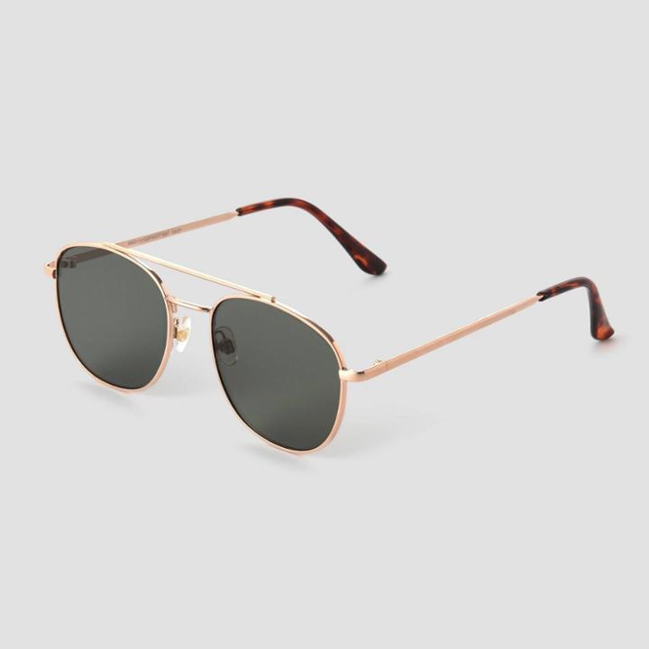 Women's Square Aviator Sunglasses - Universal Thread Vibrant Gold