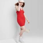 Women's Sleeveless Knit Bodycon Dress - Wild Fable Red