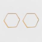 Hexagon Shaped Hoop Earrings - A New Day Gold