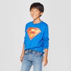 Boys' Superman Long Sleeve Graphic T-shirt - Blue