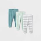 Baby 3pk Pull-on Pants - Cloud Island Mint 24m, Blue/green