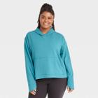 Women's Plus Size French Terry Hooded Sweatshirt - All In Motion Turquoise Green