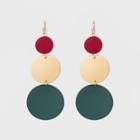Drop Ball With Spray Matte Beads And Disc Drop Earrings - A New Day,