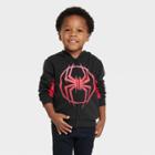 Toddler Boys' Marvel Miles Morales Cosplay Zip-up Sweatshirt - Black/red