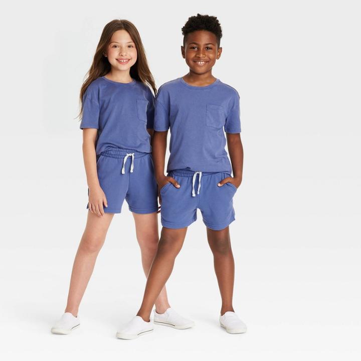Kids' Shorter-length Tie-dye Shorts - Cat & Jack Violet