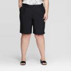 Women's Plus Size Mid-rise City Shorts - Prologue Black