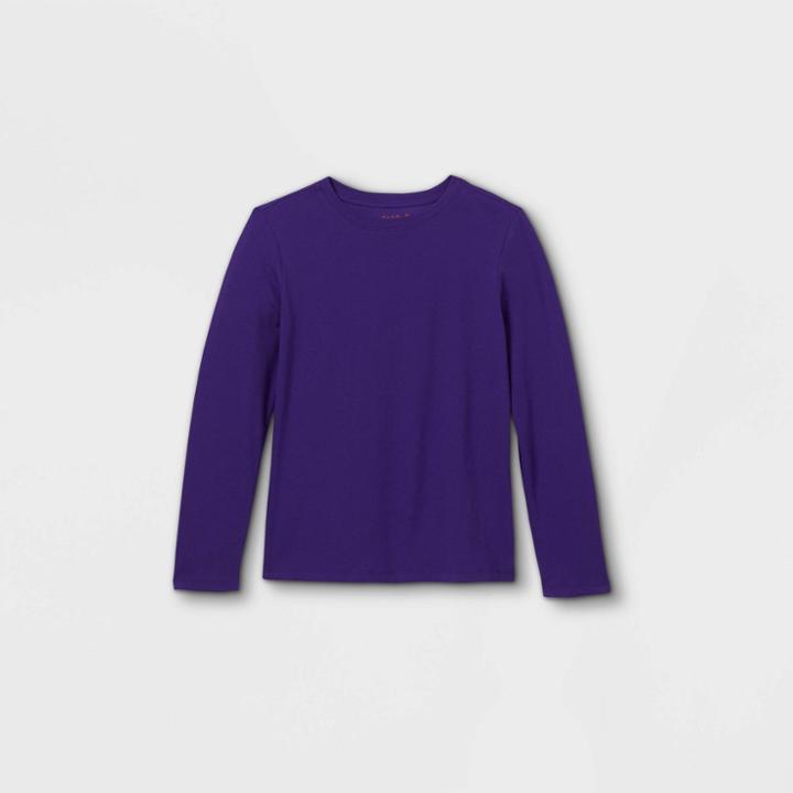 Boys' Long Sleeve T-shirt - Cat & Jack Purple