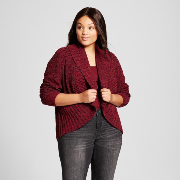 Women's Plus Size Chenille Cocoon - Ava & Viv Berry