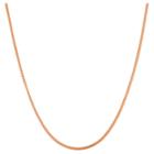 Tiara Rose Gold Over Silver 16 - 22 Adjustable Thick Snake Chain, Women's, Pink