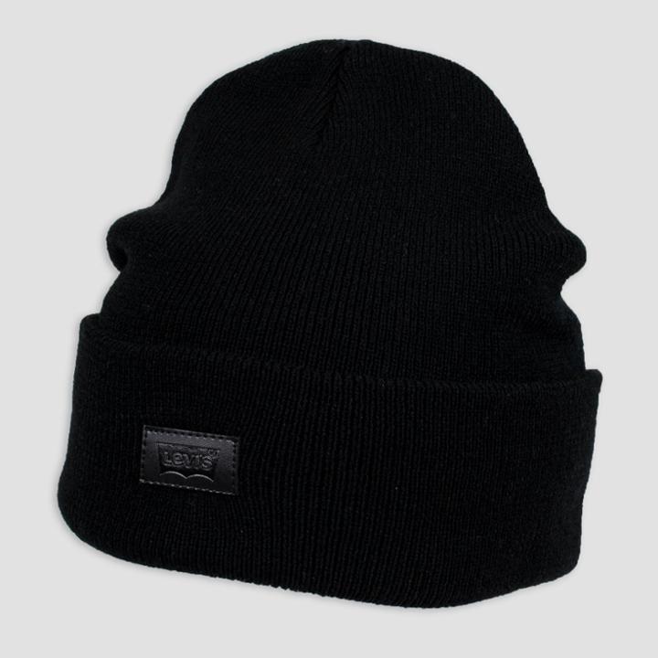 Denizen From Levi's Men's Leather Patch Beanie - Tan