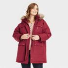 Women's Plus Size Arctic Parka Jacket - Universal Thread Red