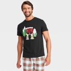 Men's Tall Holiday Gnomes Matching Family Pajama T-shirt - Wondershop Black