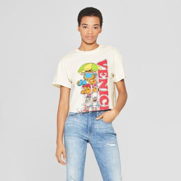 Women's Garfield Short Sleeve T-shirt - (juniors') Cream