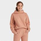 Women's Hooded Sweatshirt - A New Day Coral Orange