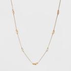 Long Brass Beads Necklace - Universal Thread Gold