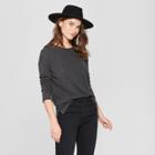 Women's Drop Shoulder Long Sleeve T-shirt - Universal Thread Gray