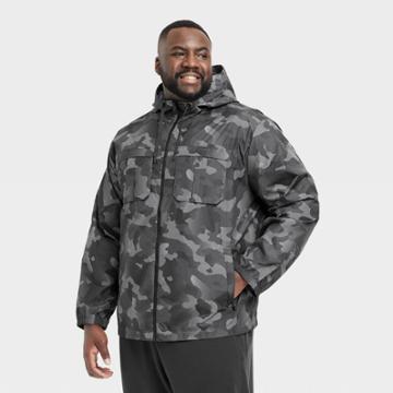 Men's Big Camo Print Packable Jacket - All In Motion Gray
