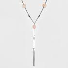 Target Glitzy And Diamond Dust Coins Long Necklace - A New Day Rose Gold/silver