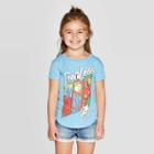 Marvel Toddler Girls' Avengers Fearless Short Sleeve T-shirt - Blue