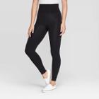Women's Seamless High Waist Faux Fur Lined Leggings - A New Day Black S/m, Size: