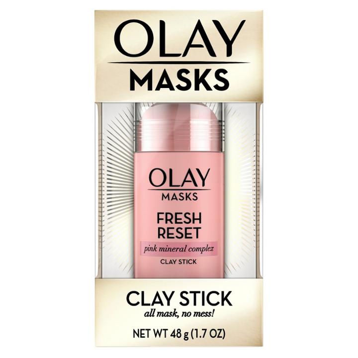 Olay Fresh Reset Pink Mineral Complex Clay Face Mask Stick Facial Cleanser -1.7oz