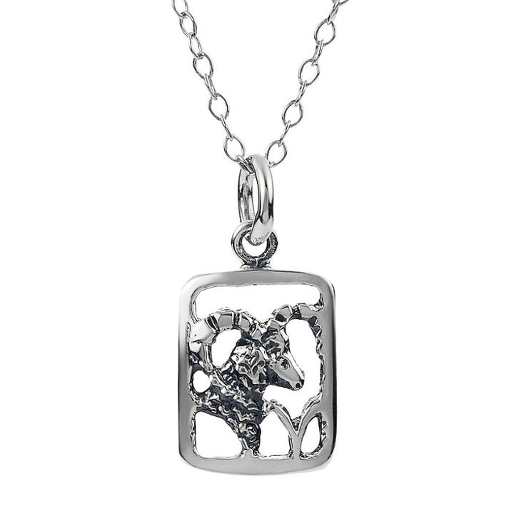 Women's Journee Collection Zodiac Sign Necklace In Sterling Silver - Silver (18), Capricorn