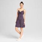 Women's Floral Tie Front Dress - Mossimo Supply Co. Navy