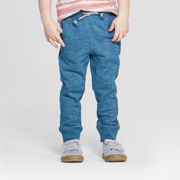 Toddler Boys' Novelty Spacedye Jogger Pants - Cat & Jack Blue