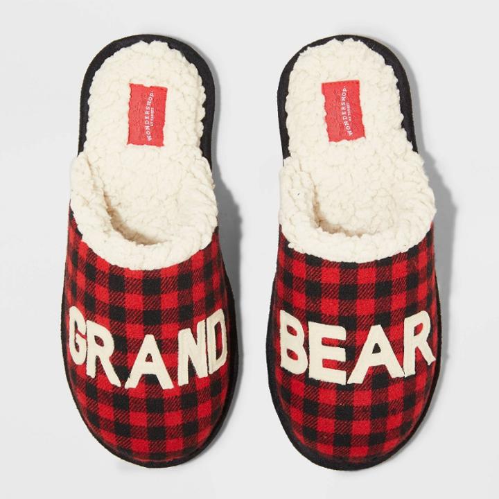Men's Family Sleep Grand Bear Slippers - Wondershop Red