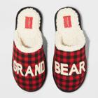 Men's Family Sleep Grand Bear Slippers - Wondershop Red