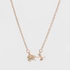 Rose Stem Charm Necklace - Wild Fable Rose Gold