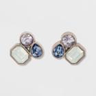 Cluster Stone Button Earrings - A New Day