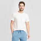 Men's Standard Fit Slub Pocket Crew Neck T-shirt - Goodfellow & Co White S, Men's,