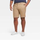 Men's 10.5 Big & Tall Linden Flat Front Shorts - Goodfellow & Co - Khaki