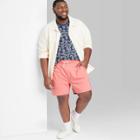 Men's Big & Tall 7.5 Knit Cargo Shorts - Original Use Coral 2xlt, Pink Red