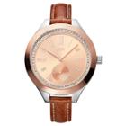 Target Women's Jbw J6309d Aria Japanese Movement Genuine Leather Real Diamond Watch - Rose Gold