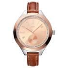 Target Women's Jbw J6309d Aria Japanese Movement Genuine Leather Real Diamond Watch - Rose Gold