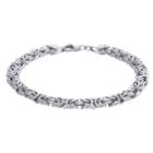 Distributed By Target Women's Sterling Silver Byzantine Chain Bracelet