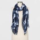 Women's Oblong Floral Scarf - A New Day Navy,