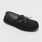 Men's Topher Moccasin Leather Slippers - Goodfellow & Co Black