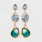 Multi Stone With Ombre Effect Drop Earrings - A New Day Blue