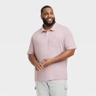 Men's Big & Tall Regular Fit Short Sleeve Polo Shirt - Goodfellow & Co Purple