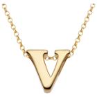Target Women's Sterling Silver 'v' Initial Charm Pendant - Gold, V