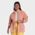Women's Plus Size Fleece Jacket - Universal Thread Brown