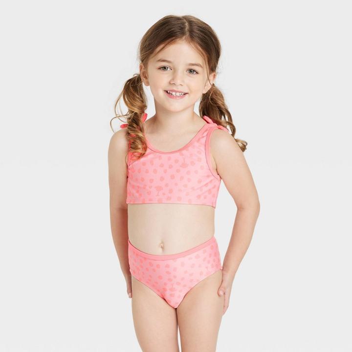 Toddler Girls' 2pc Tree Bikini Set - Cat & Jack Pink