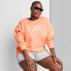 Women's Plus Size Oversized Sweatshirt - Wild Fable Orange