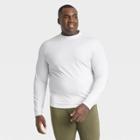 Men's Big & Tall Fitted Long Sleeve Cold Mock Neck T-shirt - All In Motion White