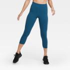 Women's Sleek High-rise Run Capri Leggings 21 - All In Motion Teal Xs, Women's, Blue