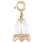 Target 14kt Gold And Silver Bonded Crystal Ball Charm With Spring Ring-yellow Gold, Girl's,