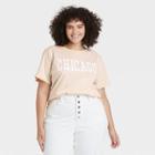 Grayson Threads Women's Plus Size Chicago Short Sleeve Graphic T-shirt - Beige